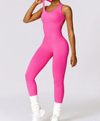 Cutout Racerback Active Jumpsuit - Body By J'ne