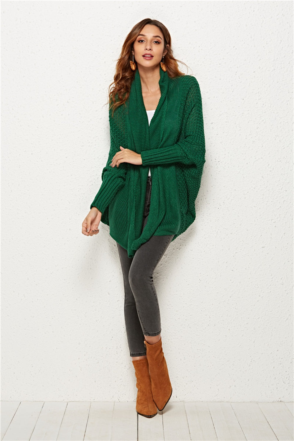 Open Front Batwing Sleeve Cardigan - Body By J'ne