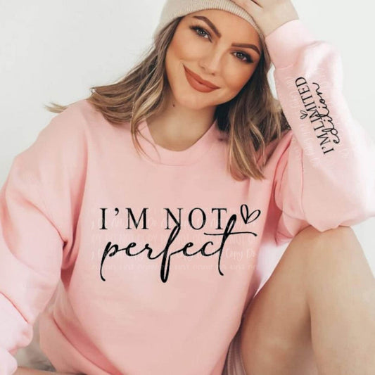 NOT PERFECT With  Sleeve Accent Sweatshirt - Body By J'ne