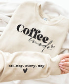 COFFEE MODE With  Sleeve Accent Sweatshirt - Body By J'ne