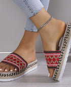 Geometric Weave Platform Sandals - Body By J'ne