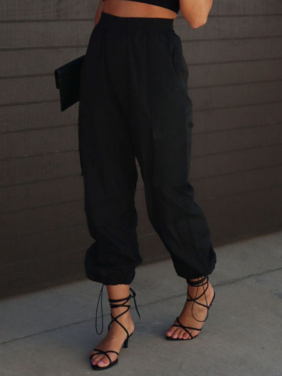 High Waist Drawstring Pants with Pockets - Body By J'ne