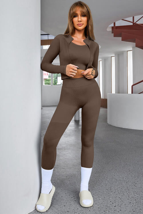 Tank Cropped Active Top and Pants Set - Body By J'ne