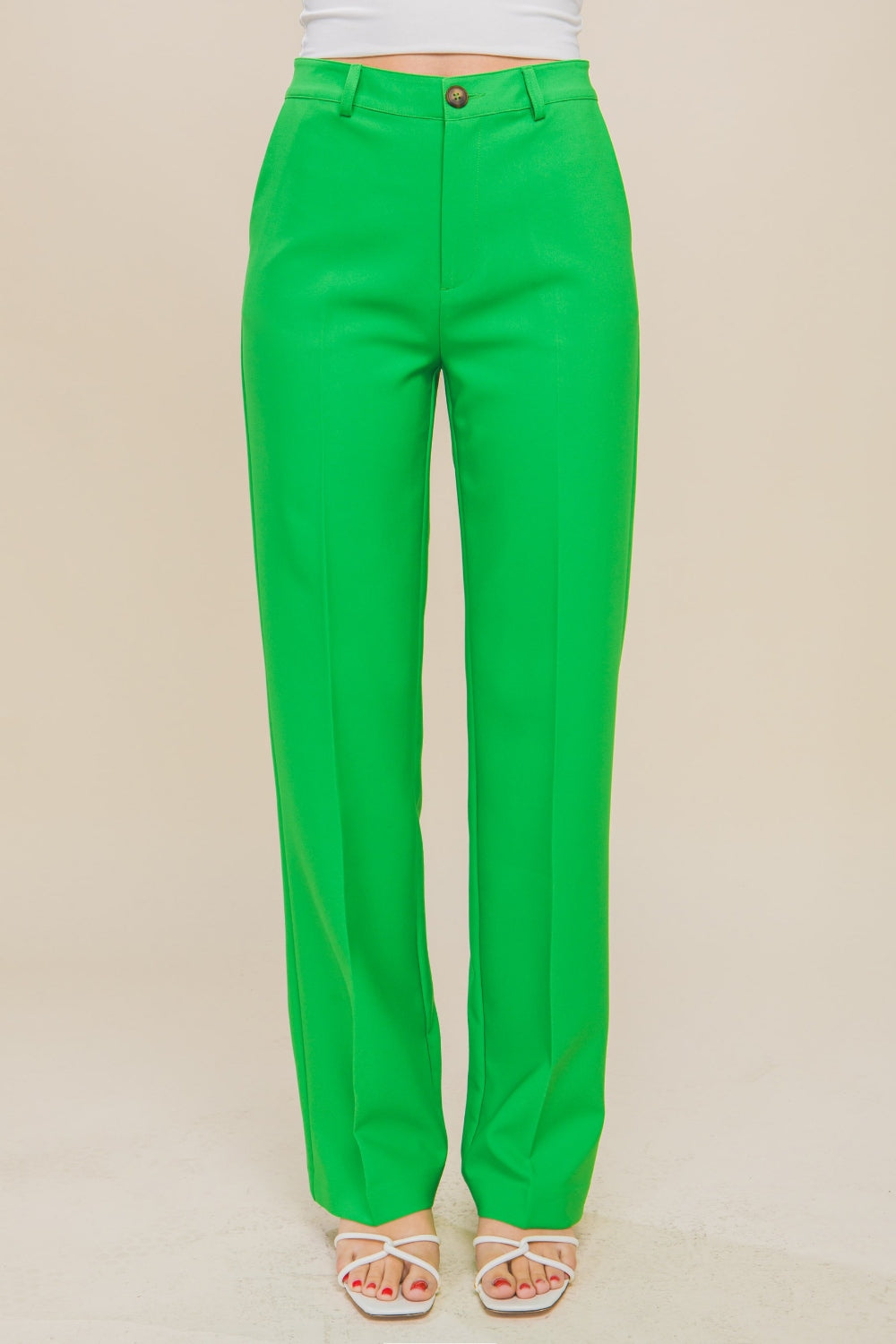 LOVE TREE High Waist Straight Pants - Body By J'ne