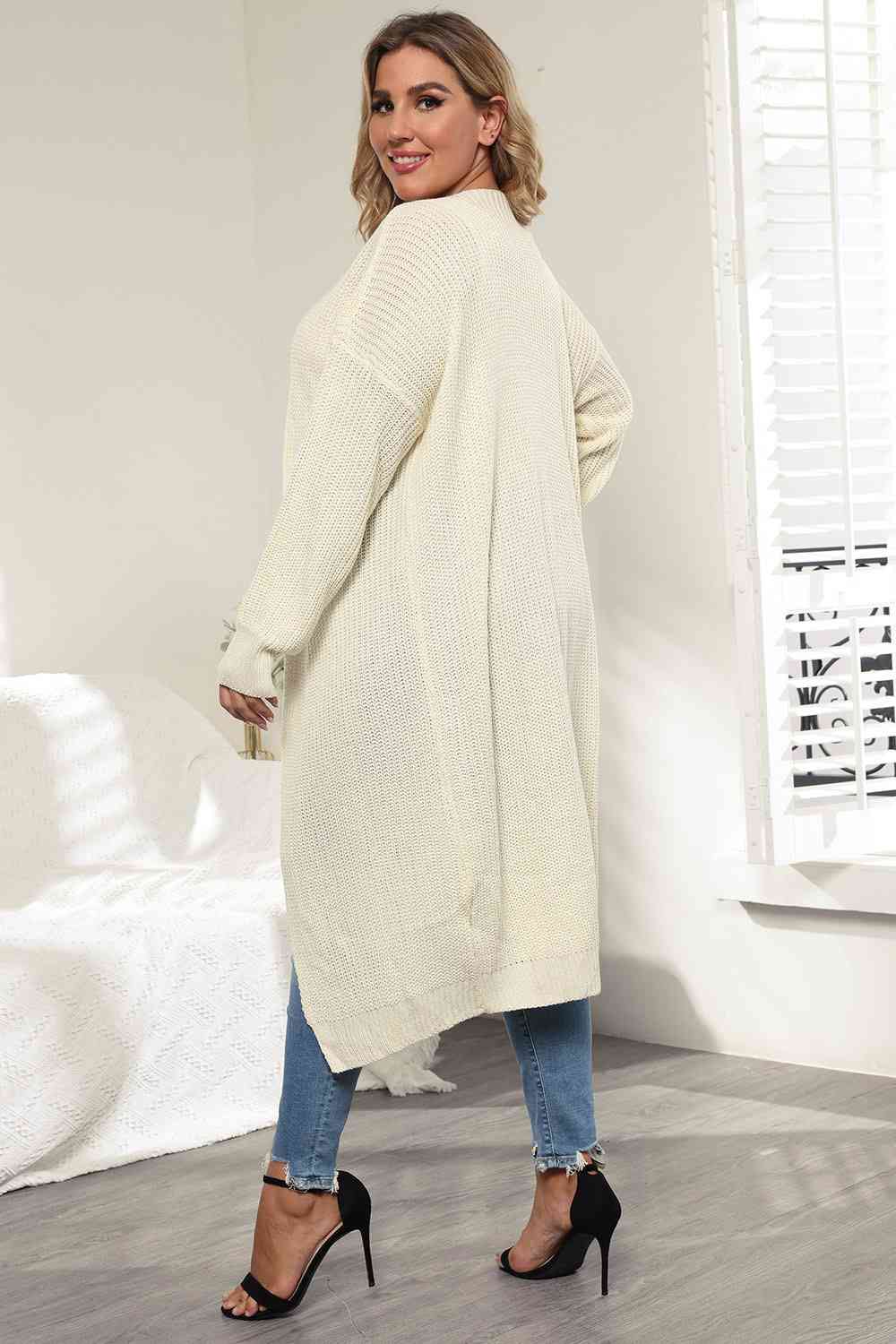 Plus Size Open Front Long Sleeve Cardigan - Body By J'ne