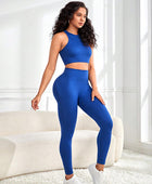 Round Neck Sport Tank and Leggings Set - Body By J'ne