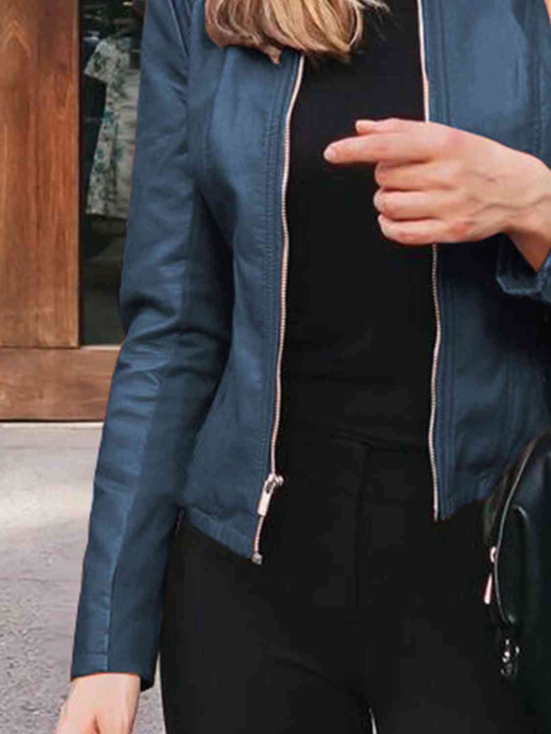 Spontaneous Mock Neck Zip Up Jacket - Body By J'ne