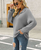 Ribbed Johnny Collar Pullover Sweater - Body By J'ne