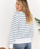 Double Take Striped Long Sleeve Round Neck Top - Body By J'ne