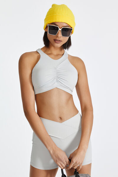 Ruched Crisscross Active Tank - Body By J'ne