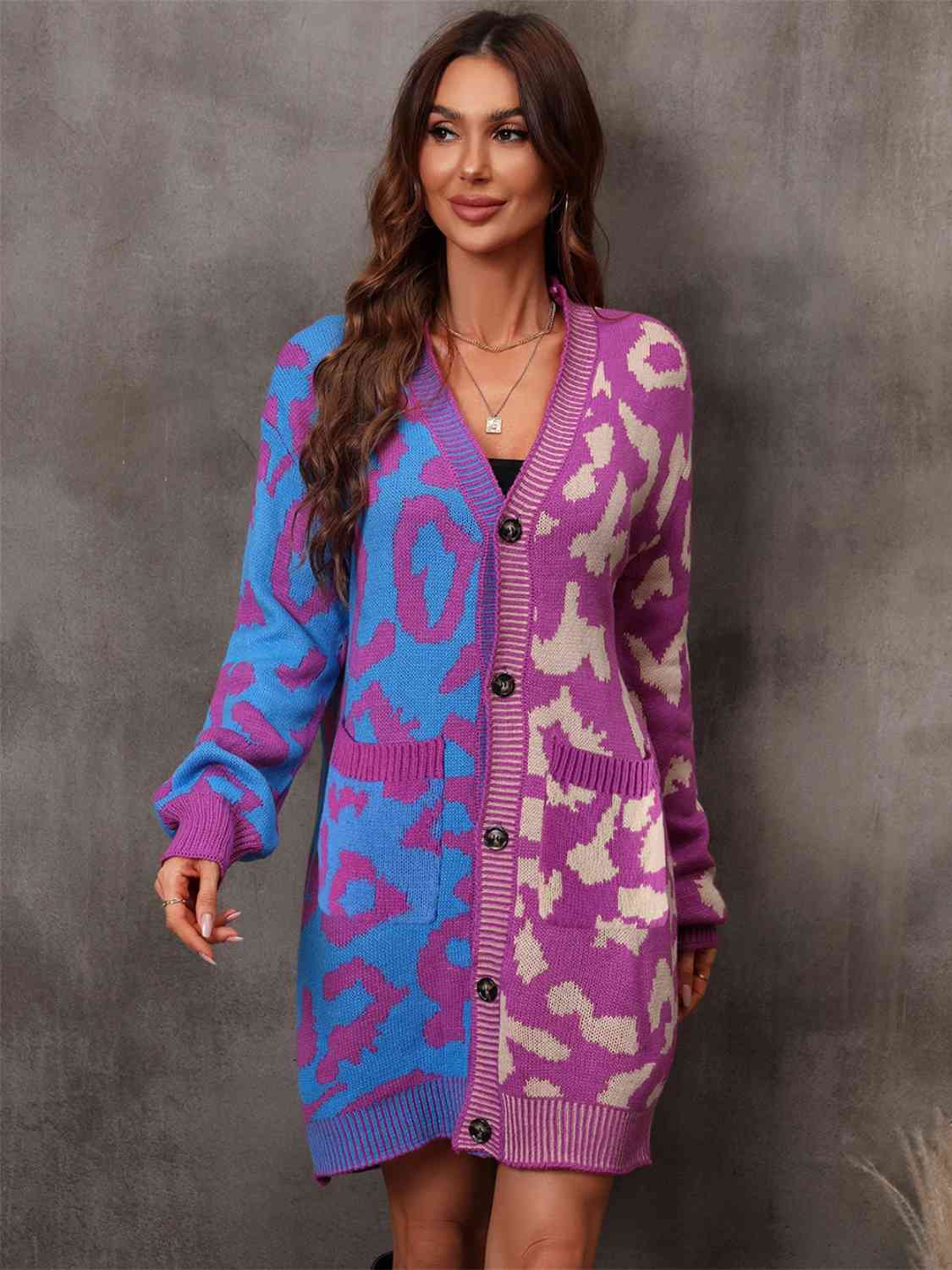 Leopard Button Down Longline Cardigan - Body By J'ne