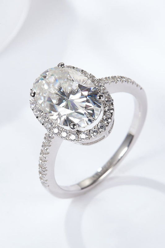 4.5 Carat Moissanite Halo Ring - Body By J'ne