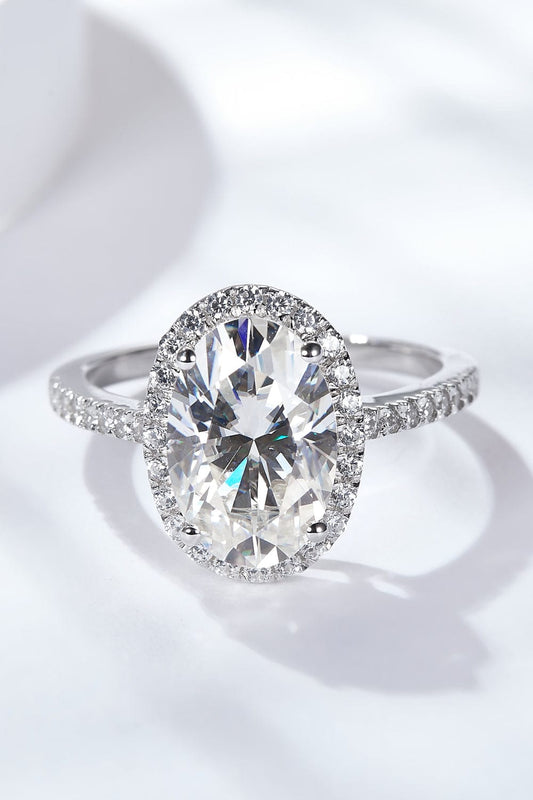 4.5 Carat Moissanite Halo Ring - Body By J'ne