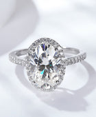 4.5 Carat Moissanite Halo Ring - Body By J'ne