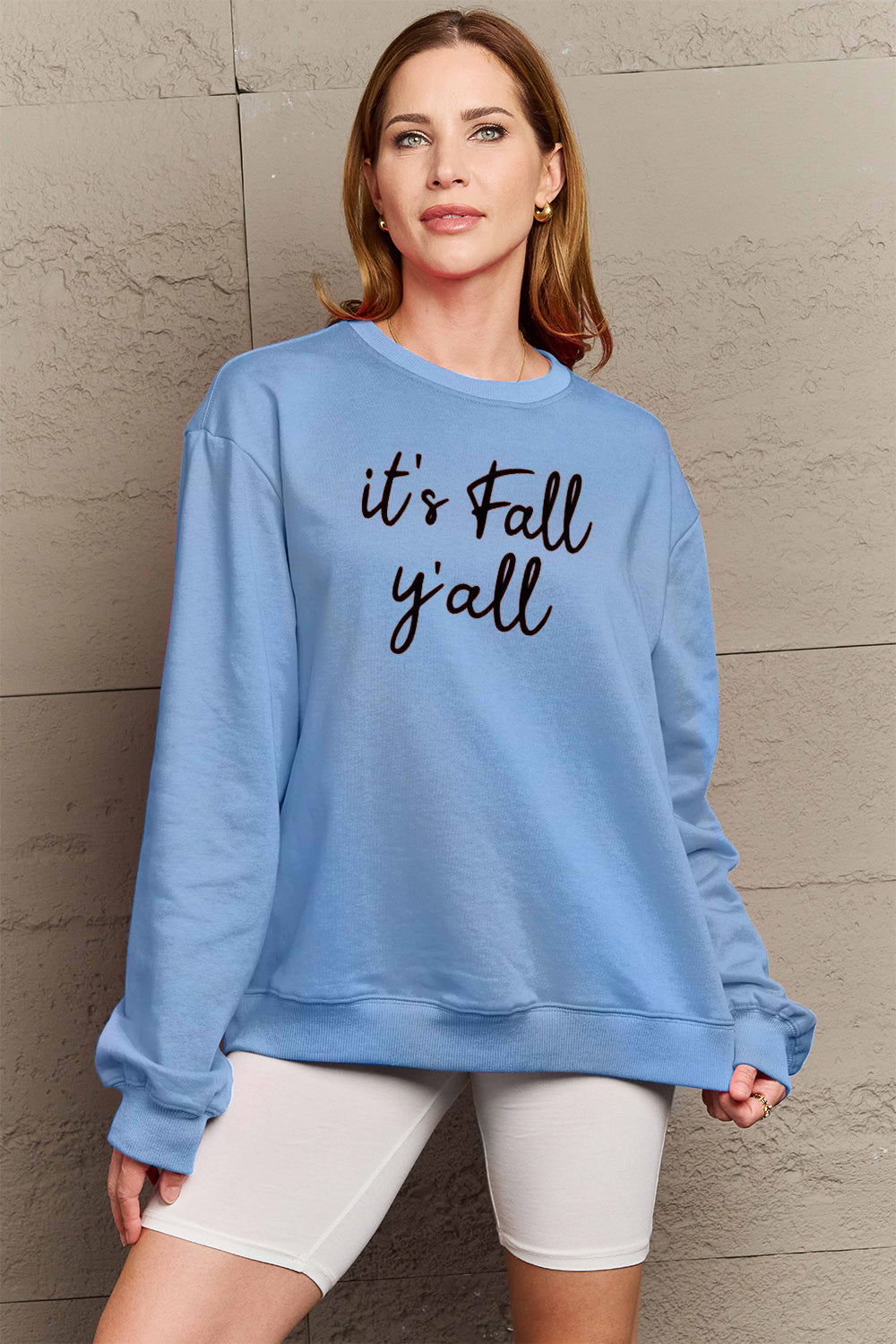 Full Size IT'S FALL Y'ALL Graphic Sweatshirt - Body By J'ne