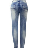 Distressed Button-Fly Jeans with Pockets - Body By J'ne