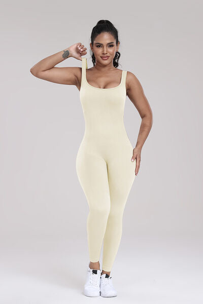 Wide Strap Sleeveless Active Jumpsuit - Body By J'ne