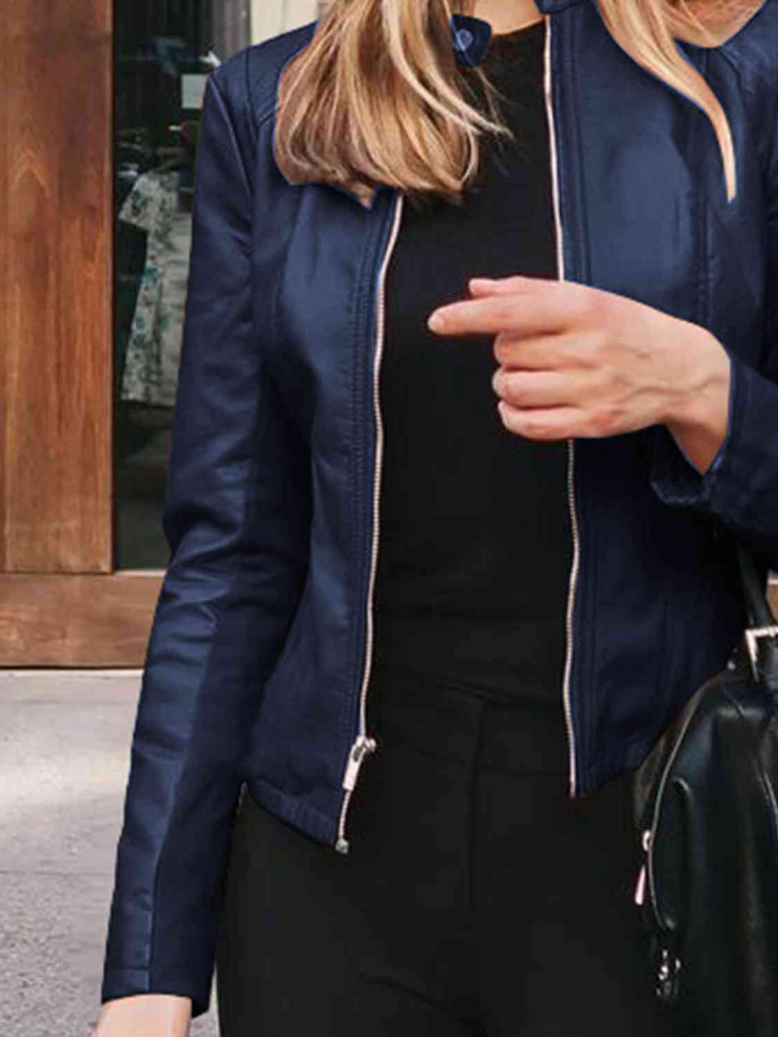 Spontaneous Mock Neck Zip Up Jacket - Body By J'ne