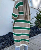 Striped Open Front Longline Cardigan - Body By J'ne