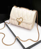 Heart Buckle PU Leather Crossbody Bag - Body By J'ne