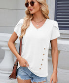 V-Neck Short Sleeve T-Shirt - Body By J'ne