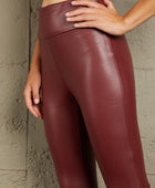 PU High Waist  Straight Pants - Body By J'ne