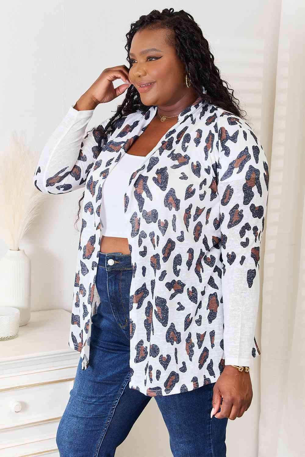 Leopard Long Sleeve Cardigan - Body By J'ne