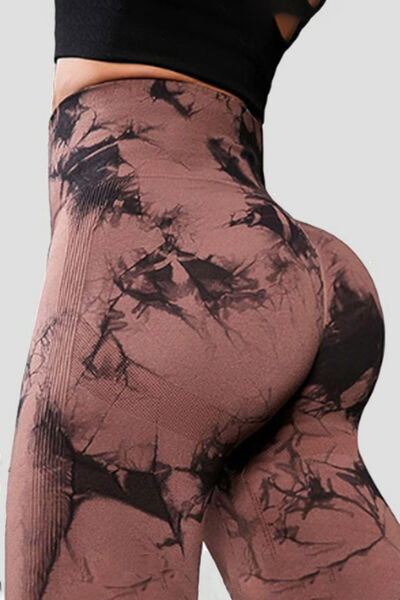 Printed High Waist Active Leggings - Body By J'ne