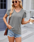 V-Neck Short Sleeve T-Shirt - Body By J'ne