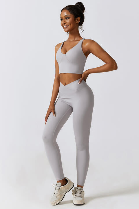 Crisscross Sports Bra and Leggings Set - Body By J'ne