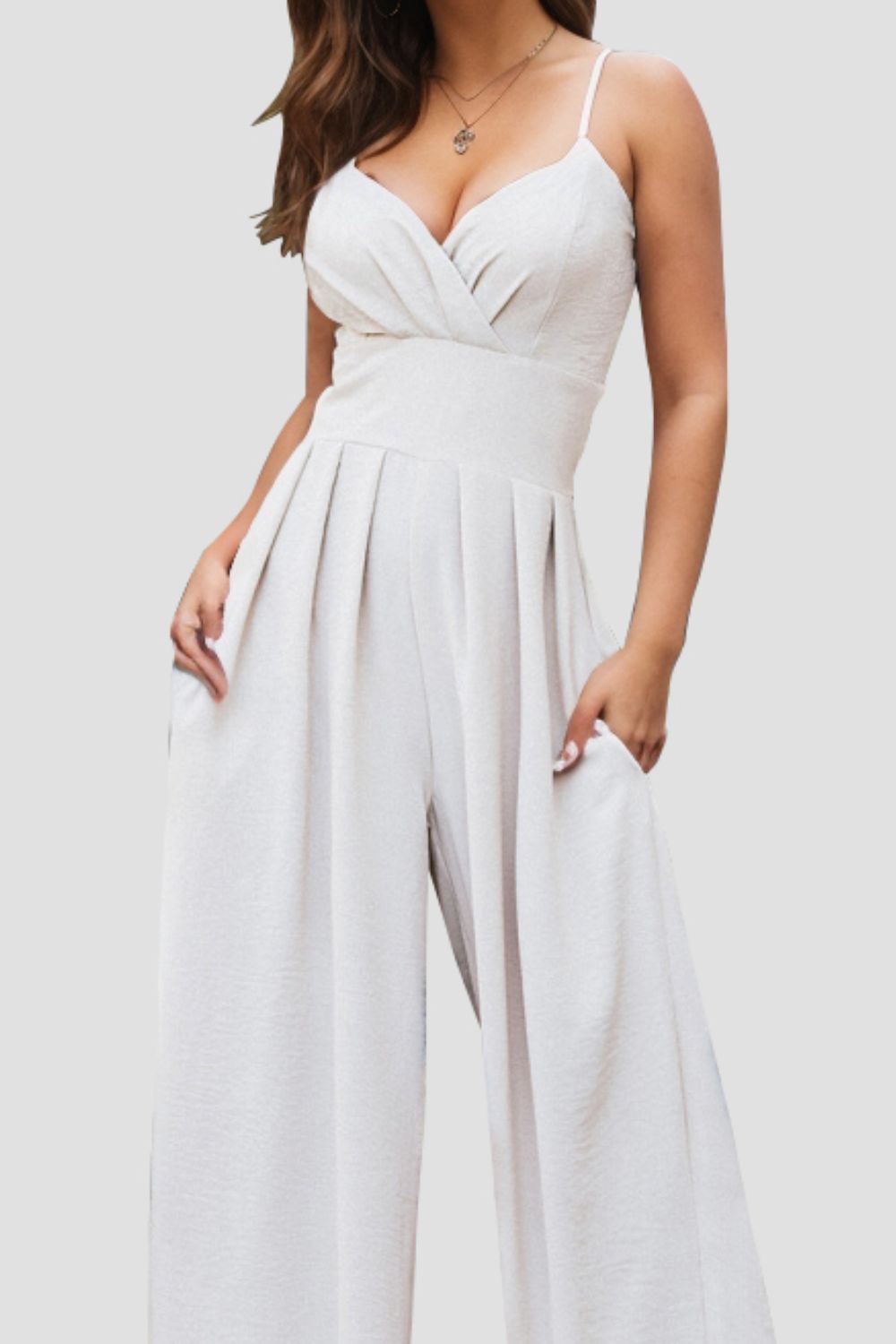 Spaghetti Strap Wide Leg Jumpsuit - Body By J'ne