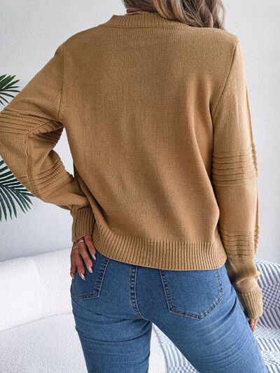 Round Neck Long Sleeve Sweater - Body By J'ne