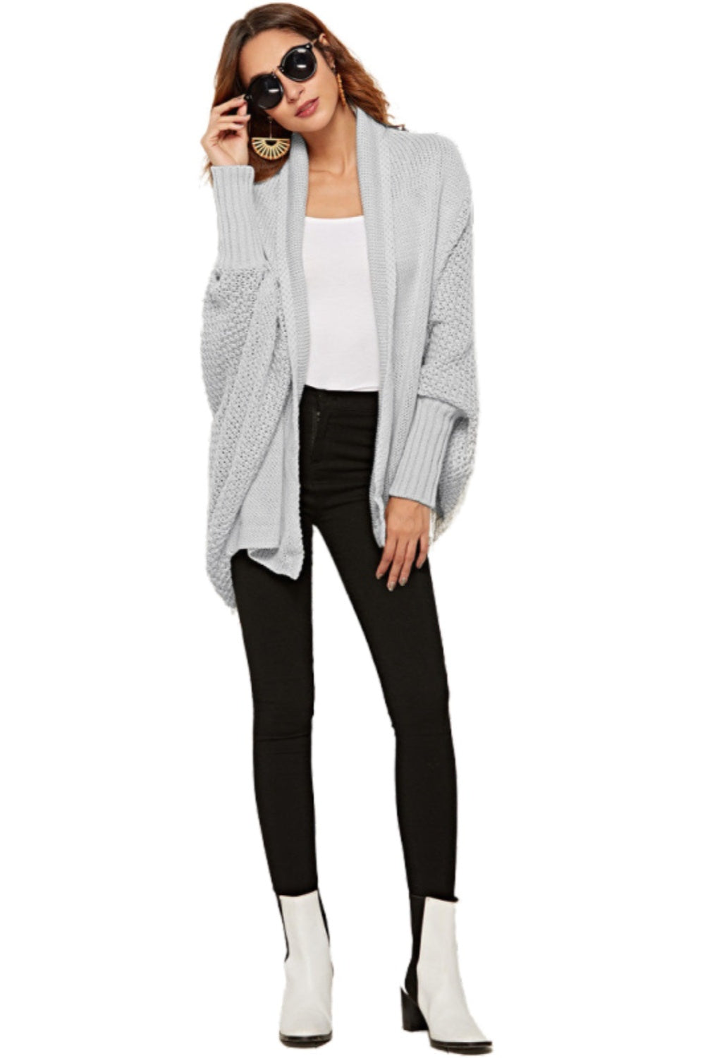 Open Front Batwing Sleeve Cardigan - Body By J'ne