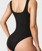 Wide Strap Square Neck Active Bodysuit - Body By J'ne