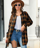 Plaid Button Up Dropped Shoulder Shirt - Body By J'ne