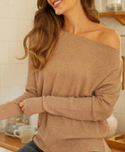 Ribbed Round Neck Long Sleeve Knit Top - Body By J'ne