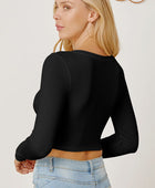 Round Neck Long Sleeve Cropped T-Shirt - Body By J'ne