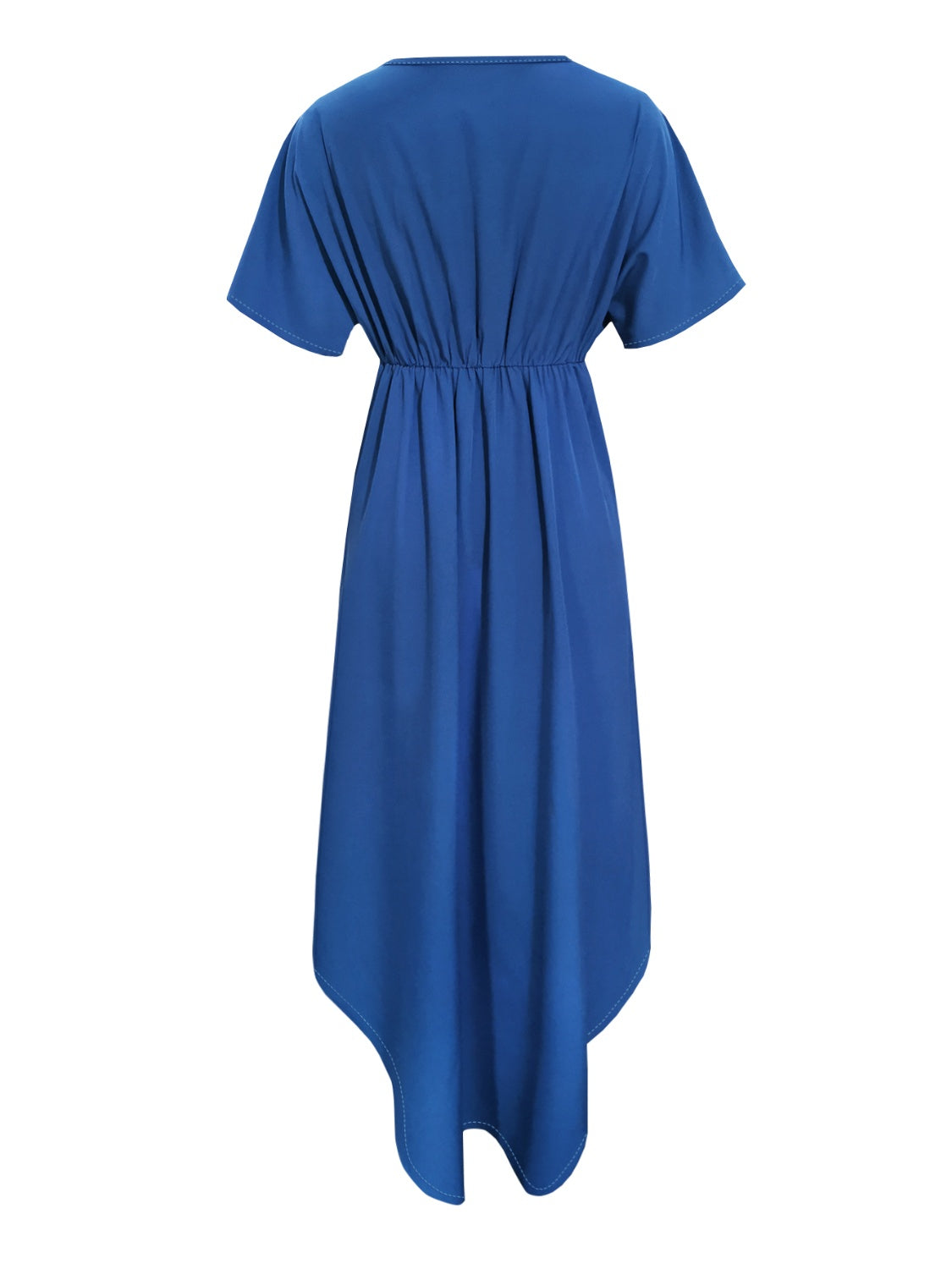 Twisted High-Low Short Sleeve Blouse - Body By J'ne