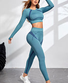 Round Neck Long Sleeve Top and Leggings Active Set - Body By J'ne