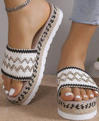 Geometric Weave Platform Sandals - Body By J'ne