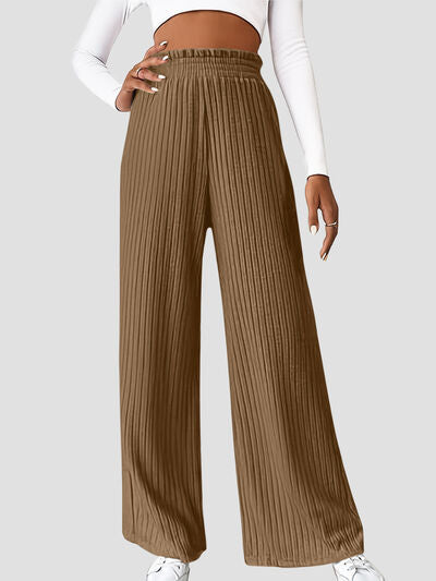 Ribbed High Waist Pants - Body By J'ne