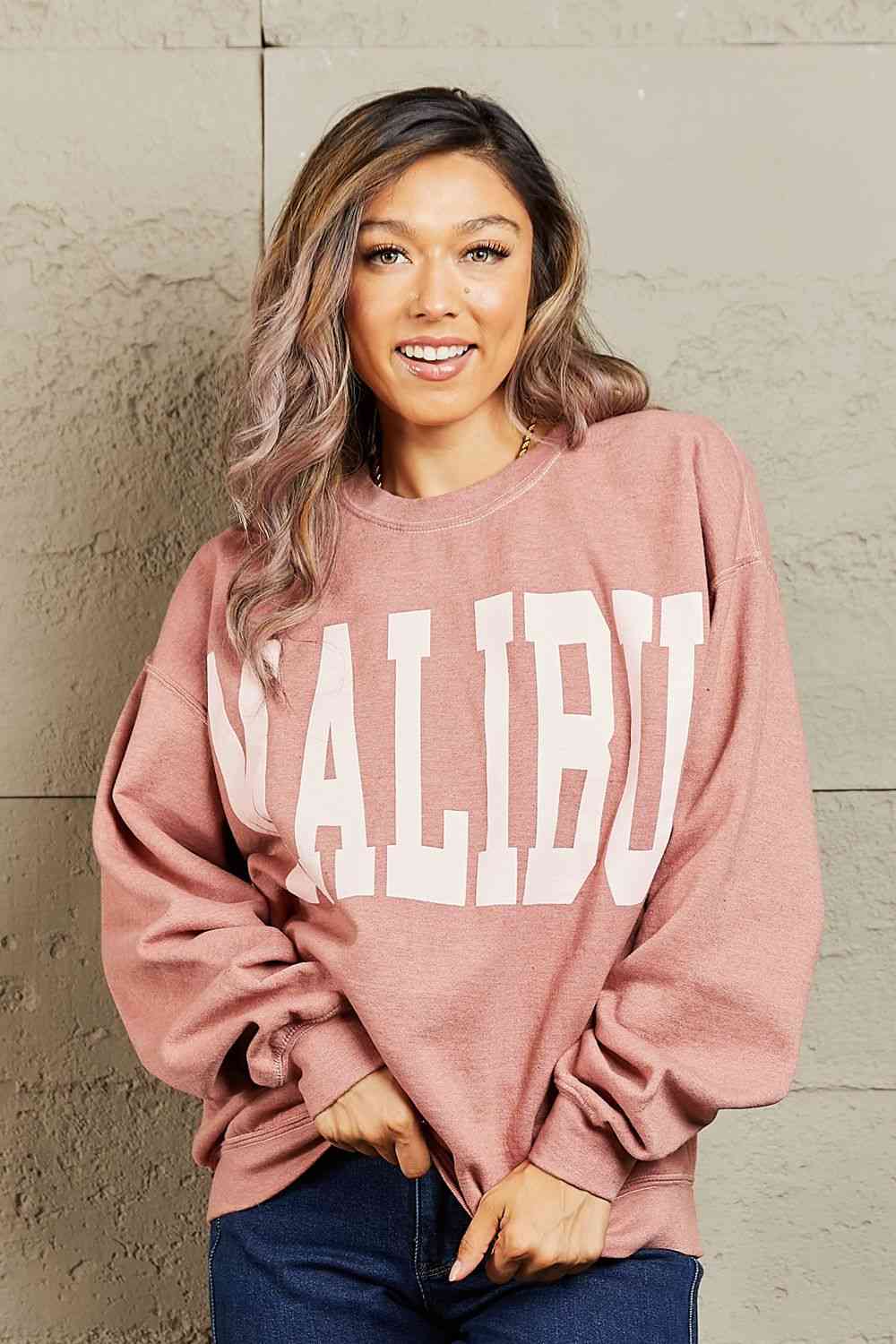 “Malibu" Oversized Crewneck Sweatshirt - Body By J'ne