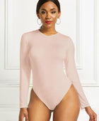 Round Neck Long Sleeve Bodysuit - Body By J'ne