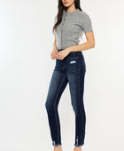 Kancan Full Size Cat's Whiskers Raw Hem High Waist Jeans - Body By J'ne