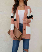 Color Block Button Down Cardigan - Body By J'ne