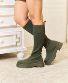 Knee High Platform Sock Boots - Body By J'ne