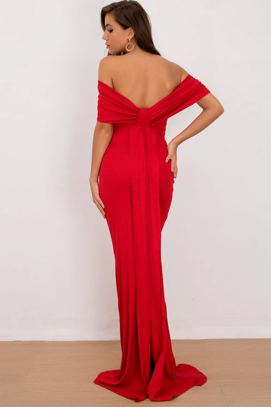 Off-Shoulder Floor Length Dress - Body By J'ne