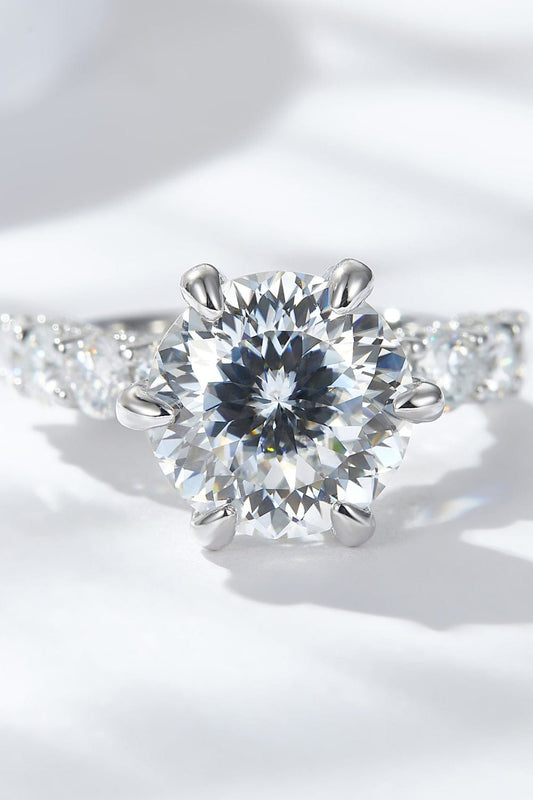 5 Carat Moissanite Side Stone Ring - Body By J'ne