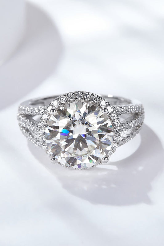 5 Carat  Moissanite Split Shank Ring - Body By J'ne