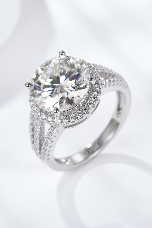 5 Carat  Moissanite Split Shank Ring - Body By J'ne